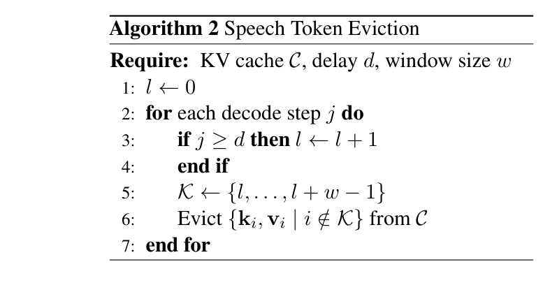 Speech Token 驱逐算法